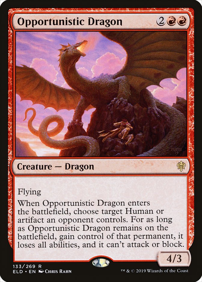 Opportunistic Dragon [Throne of Eldraine] | Gate City Games LLC