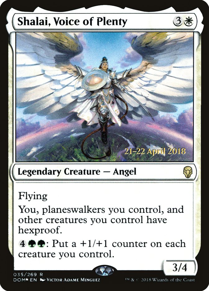Shalai, Voice of Plenty [Dominaria Prerelease Promos] | Gate City Games LLC