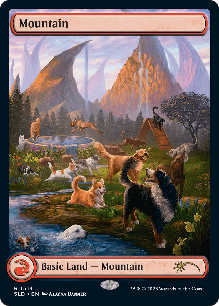 Mountain (1514) [Secret Lair Commander Deck: Raining Cats and Dogs] | Gate City Games LLC