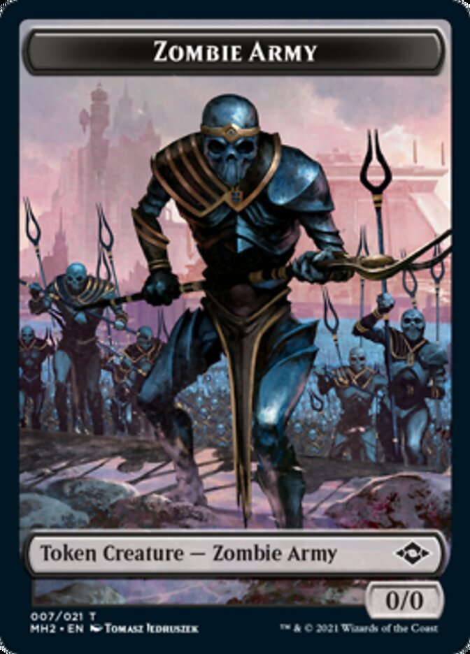 Treasure (21) // Zombie Army Double-Sided Token [Modern Horizons 2 Tokens] | Gate City Games LLC