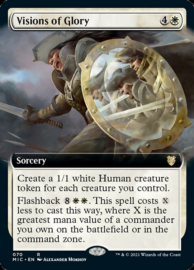 Visions of Glory (Extended Art) [Innistrad: Midnight Hunt Commander] | Gate City Games LLC