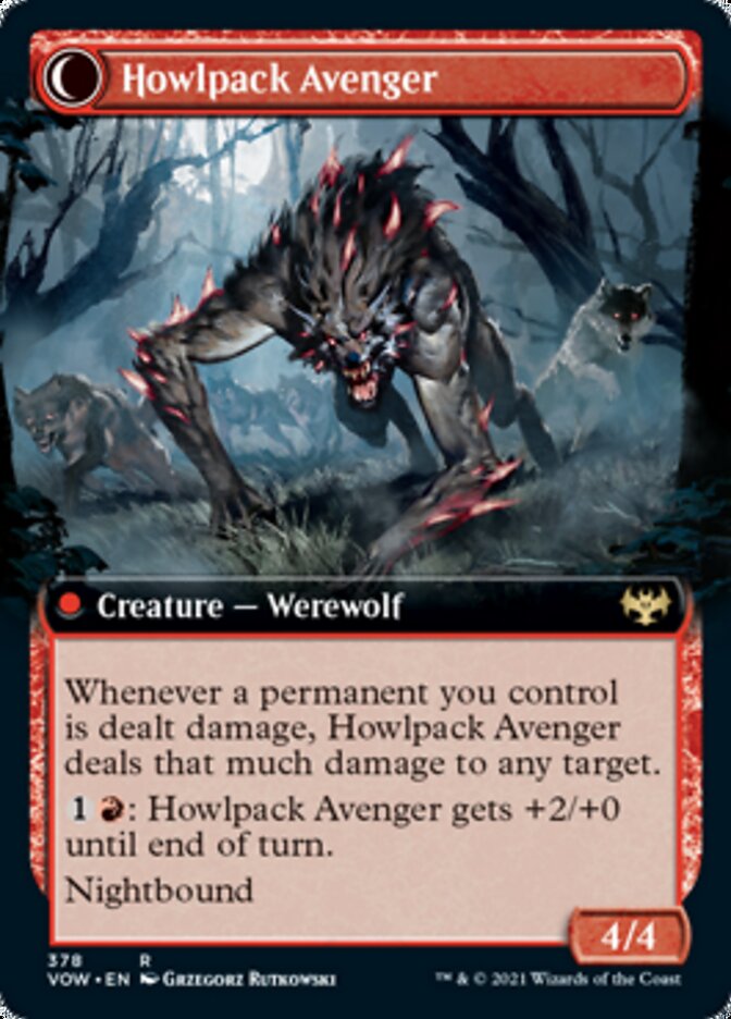Ill-Tempered Loner // Howlpack Avenger (Extended Art) [Innistrad: Crimson Vow] | Gate City Games LLC