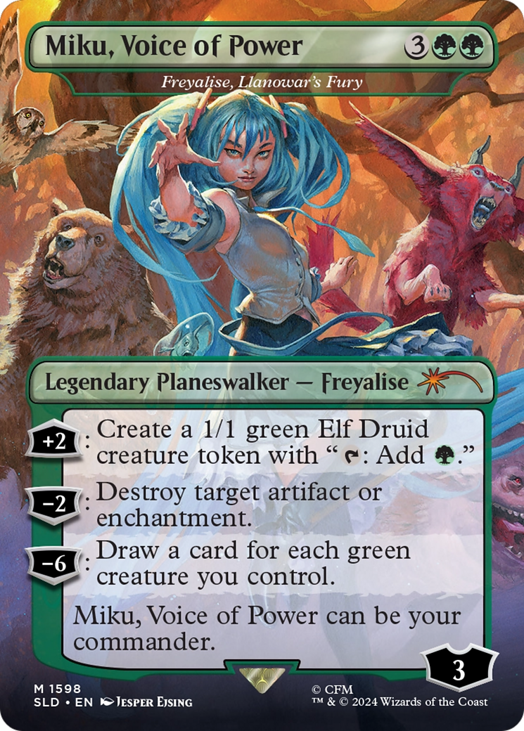 Miku, Voice of Power - Freyalise, Llanowar's Fury [Secret Lair Drop Series] | Gate City Games LLC