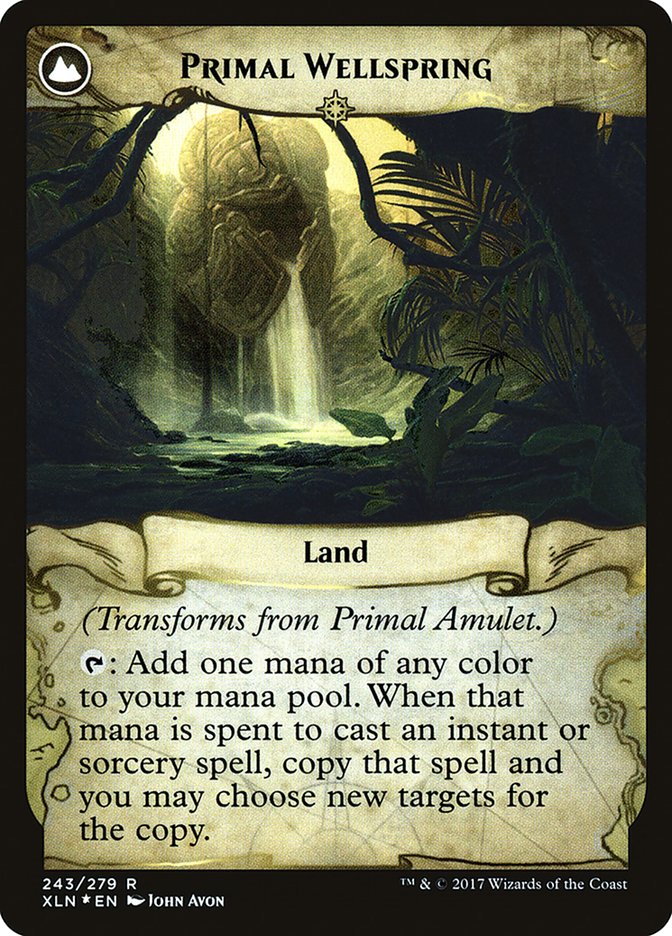 Primal Amulet // Primal Wellspring [Ixalan Prerelease Promos] | Gate City Games LLC