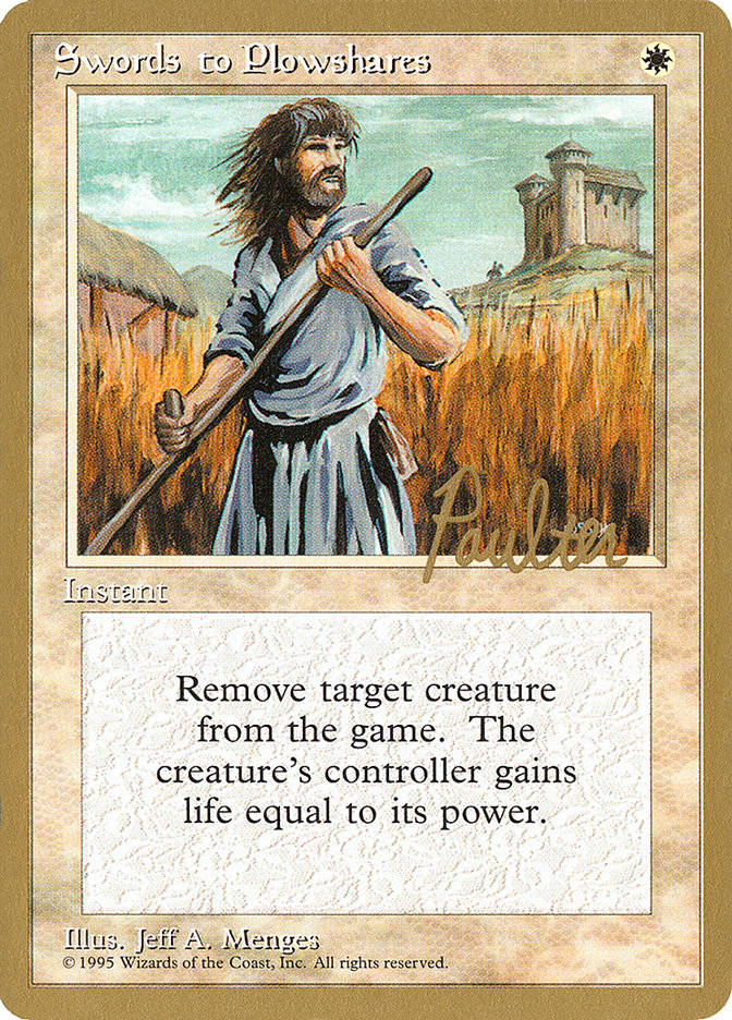 Swords to Plowshares (Preston Poulter) [Pro Tour Collector Set] | Gate City Games LLC