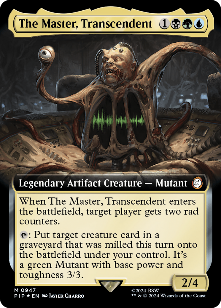 The Master, Transcendent (Extended Art) (Surge Foil) [Fallout] | Gate City Games LLC