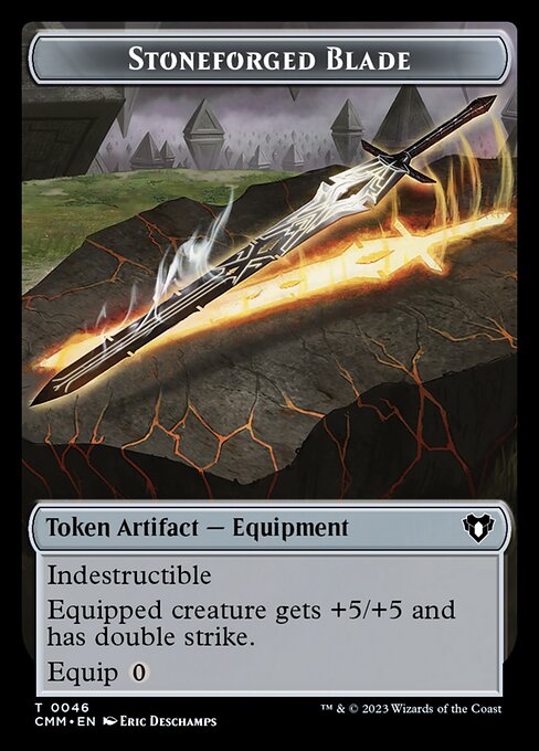 Treasure // Stoneforged Blade Double-Sided Token [Commander Masters Tokens] | Gate City Games LLC