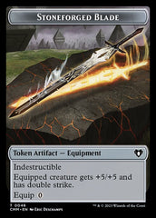 Treasure // Stoneforged Blade Double-Sided Token [Commander Masters Tokens] | Gate City Games LLC