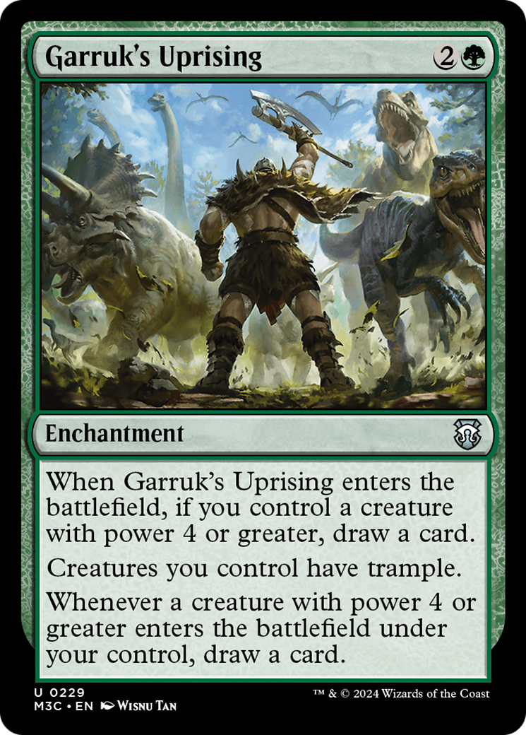 Garruk's Uprising (Ripple Foil) [Modern Horizons 3 Commander] | Gate City Games LLC