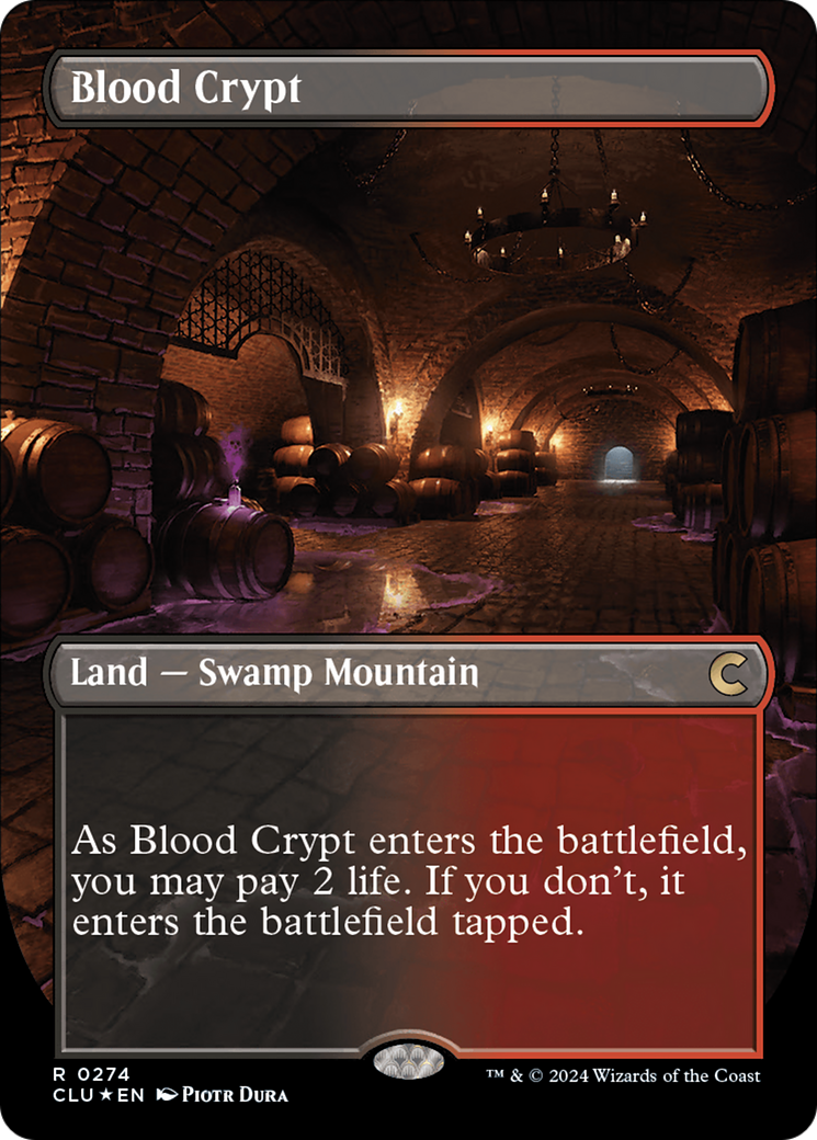 Blood Crypt (Borderless) [Ravnica: Clue Edition] | Gate City Games LLC