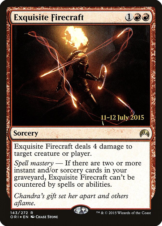 Exquisite Firecraft [Magic Origins Prerelease Promos] | Gate City Games LLC
