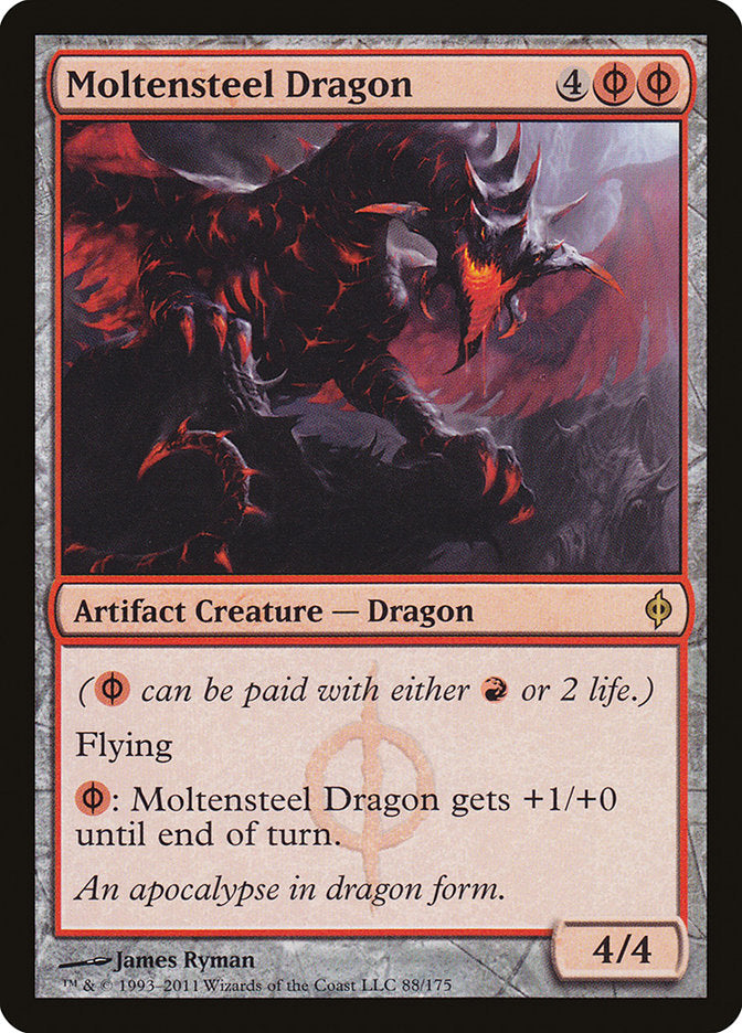 Moltensteel Dragon [New Phyrexia] | Gate City Games LLC