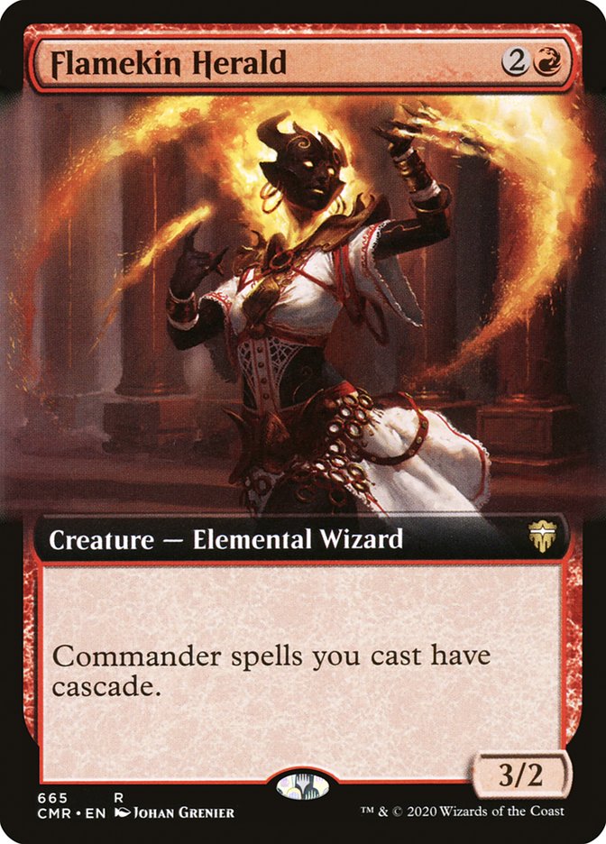 Flamekin Herald (Extended Art) [Commander Legends] | Gate City Games LLC