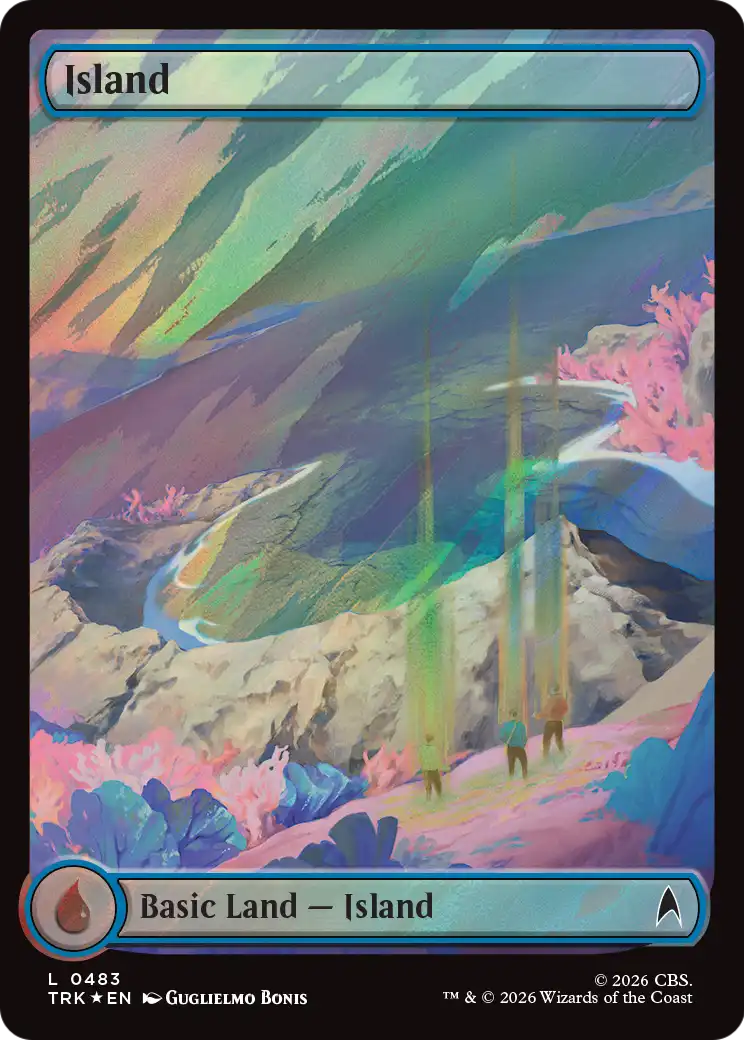 Island (0483) (Surge Foil) [Star Trek] | Gate City Games LLC