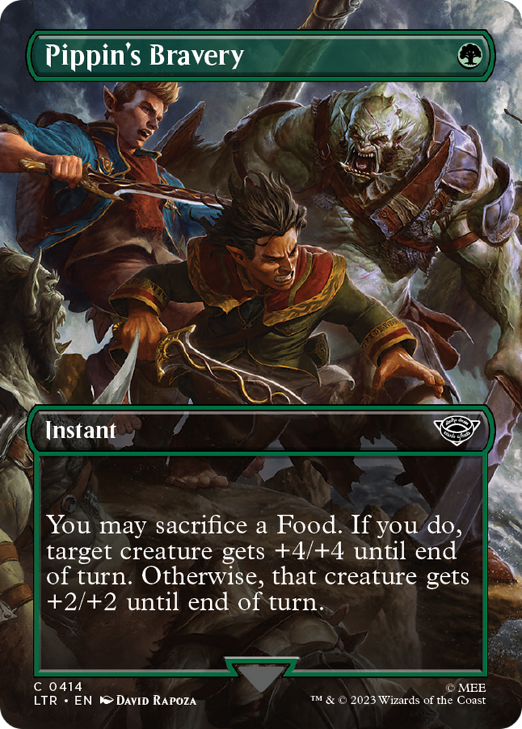 Pippin's Bravery (Borderless Alternate Art) [The Lord of the Rings: Tales of Middle-Earth] | Gate City Games LLC