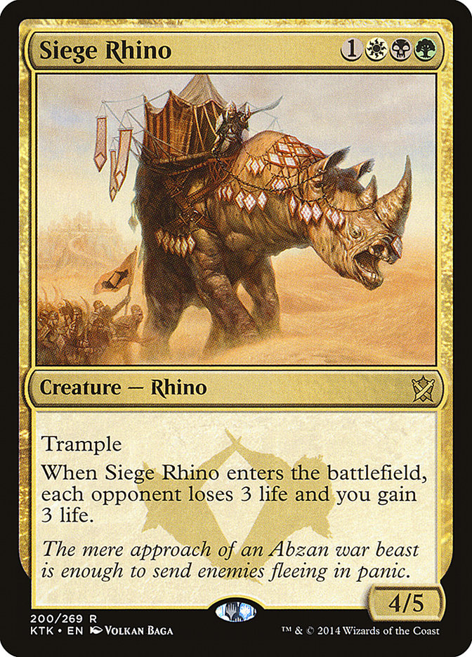 Siege Rhino [Khans of Tarkir] | Gate City Games LLC
