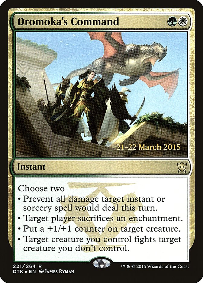 Dromoka's Command [Dragons of Tarkir Prerelease Promos] | Gate City Games LLC
