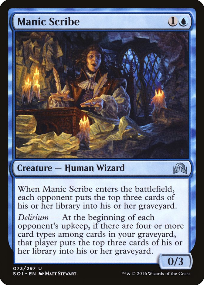 Manic Scribe [Shadows over Innistrad] | Gate City Games LLC