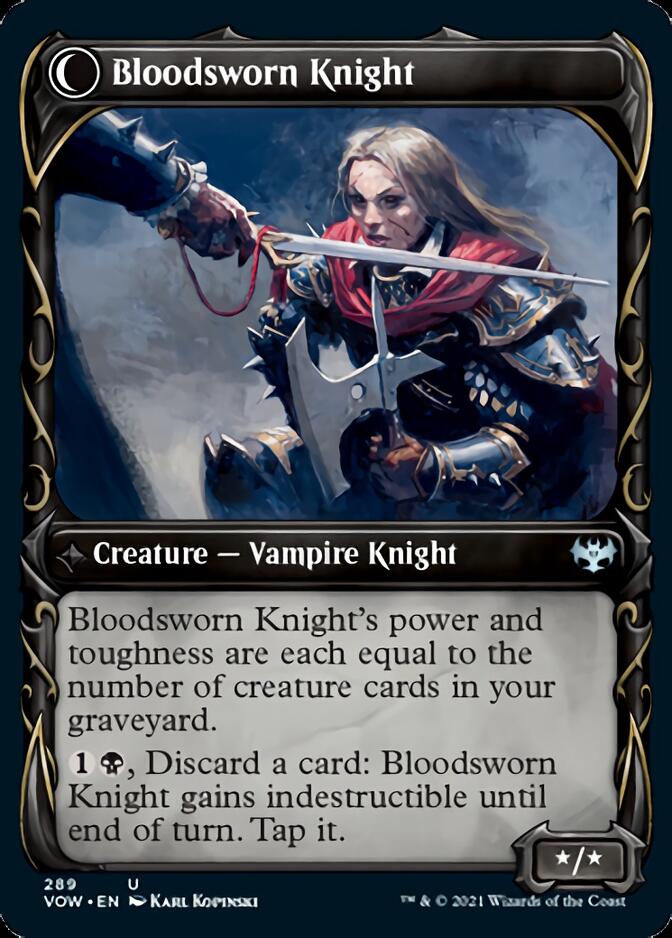 Bloodsworn Squire // Bloodsworn Knight (Showcase Fang Frame) [Innistrad: Crimson Vow] | Gate City Games LLC