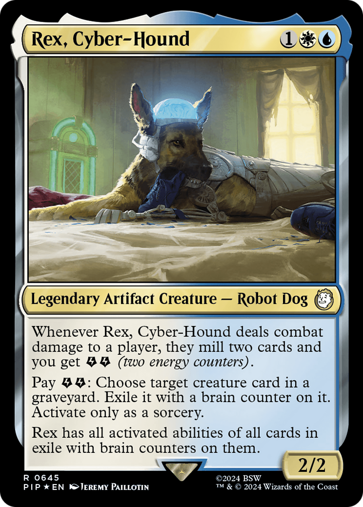 Rex, Cyber-Hound (Surge Foil) [Fallout] | Gate City Games LLC