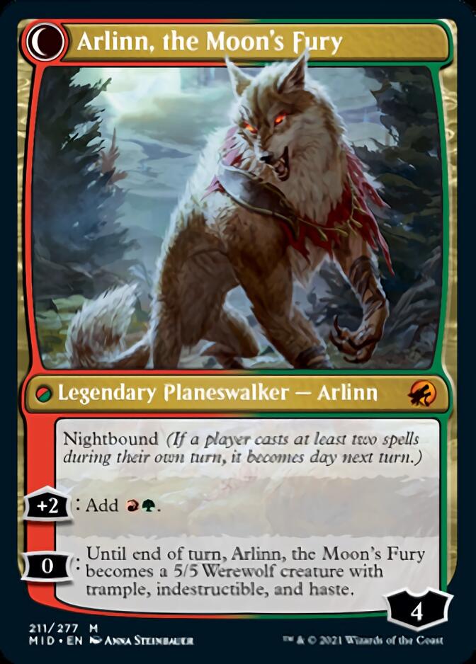 Arlinn, the Pack's Hope // Arlinn, the Moon's Fury [Innistrad: Midnight Hunt] | Gate City Games LLC