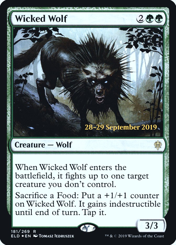 Wicked Wolf [Throne of Eldraine Prerelease Promos] | Gate City Games LLC