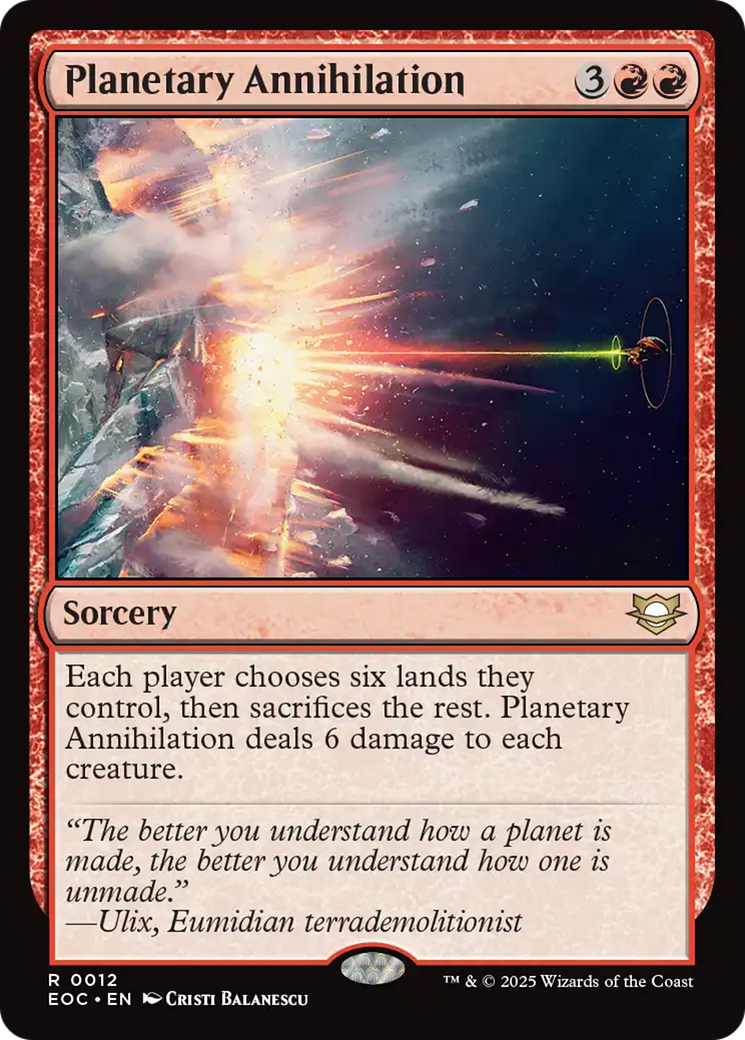 Planetary Annihilation [Edge of Eternities Commander] | Gate City Games LLC