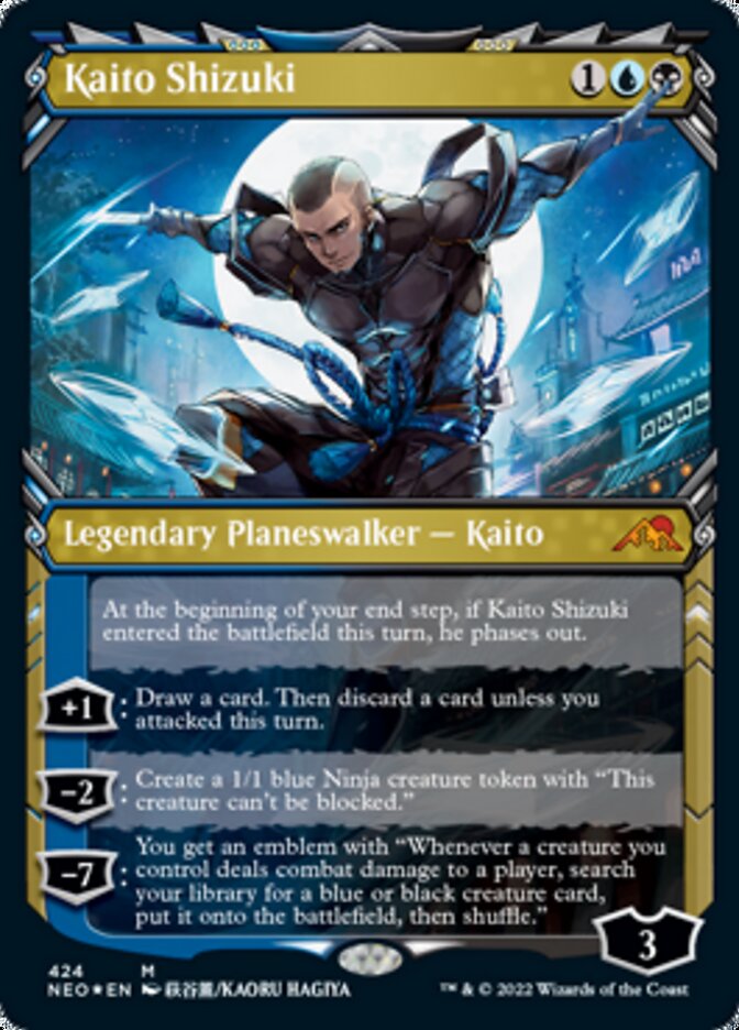 Kaito Shizuki (Showcase) (Foil Etched) [Kamigawa: Neon Dynasty] | Gate City Games LLC