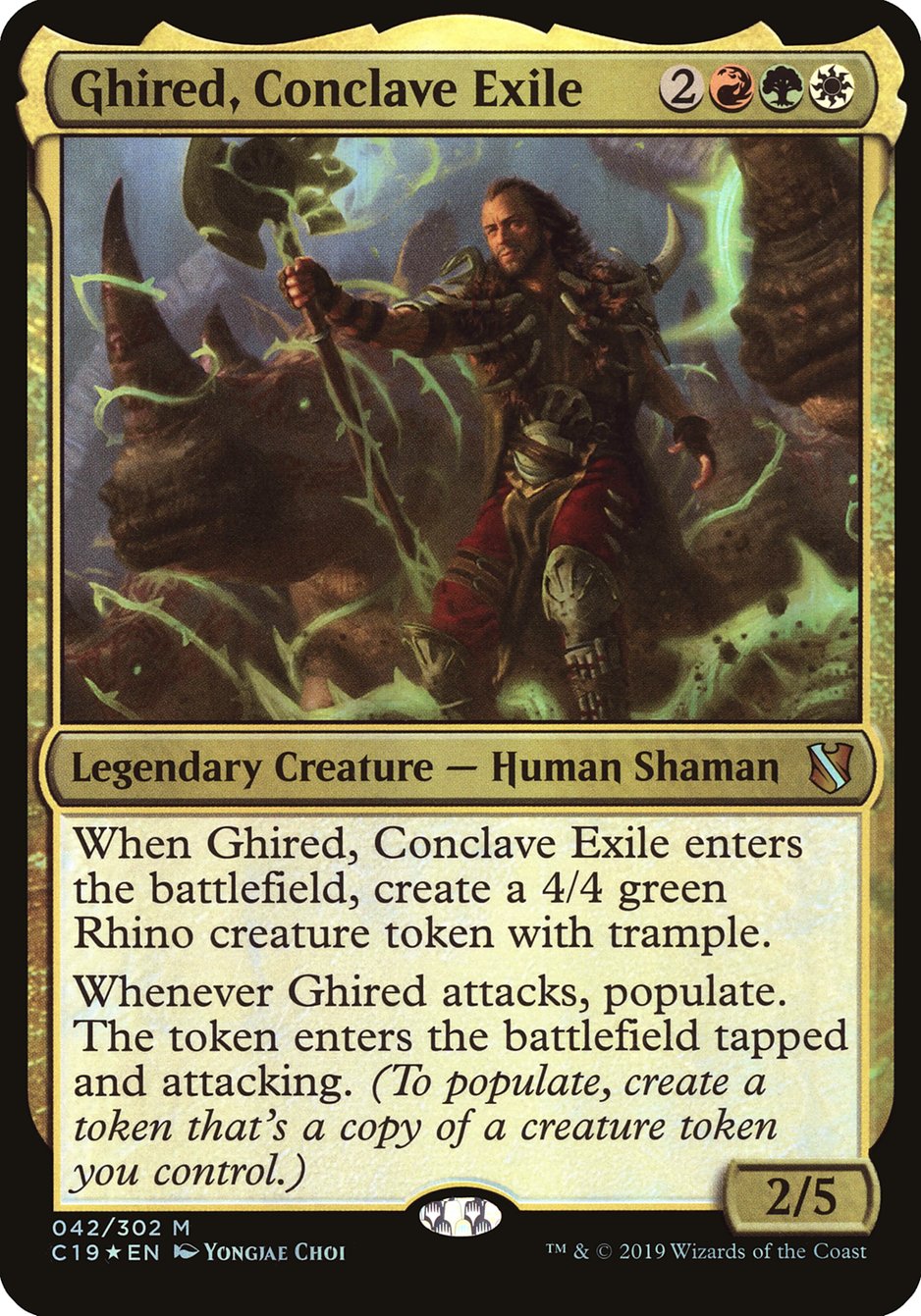 Ghired, Conclave Exile (Oversized) [Commander 2019 Oversized] | Gate City Games LLC
