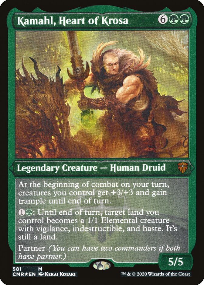 Kamahl, Heart of Krosa (Etched) [Commander Legends] | Gate City Games LLC