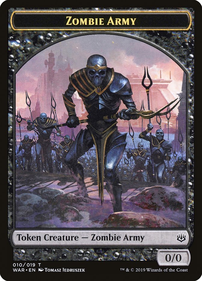 Zombie Army Token (010/019) [War of the Spark Tokens] | Gate City Games LLC