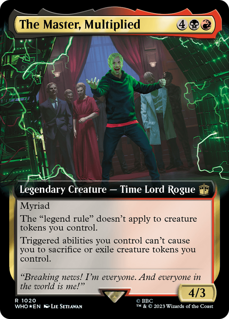 The Master, Multiplied (Extended Art) (Surge Foil) [Doctor Who] | Gate City Games LLC