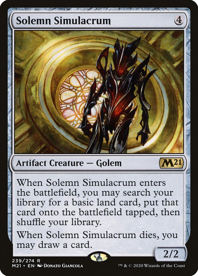 Solemn Simulacrum [Core Set 2021] | Gate City Games LLC