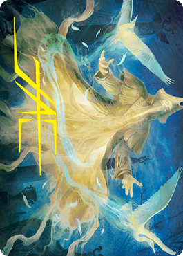 Heron-Blessed Geist Art Card (Gold-Stamped Signature) [Innistrad: Crimson Vow Art Series] | Gate City Games LLC