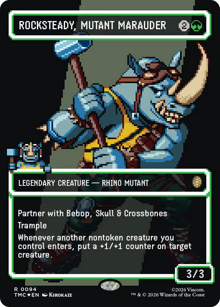 Rocksteady, Mutant Marauder (Borderless) (Surge Foil) [Teenage Mutant Ninja Turtles Commander] | Gate City Games LLC