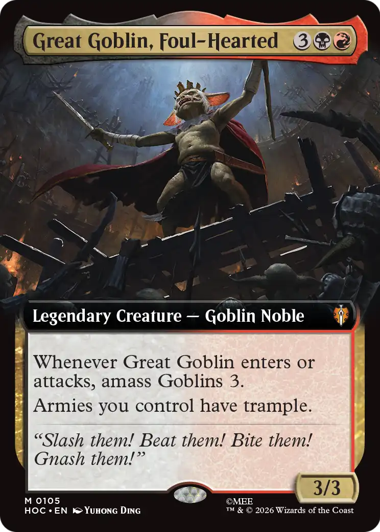 Great Goblin, Foul-Hearted (Extended Art) [The Hobbit: Eternal-Legal] | Gate City Games LLC