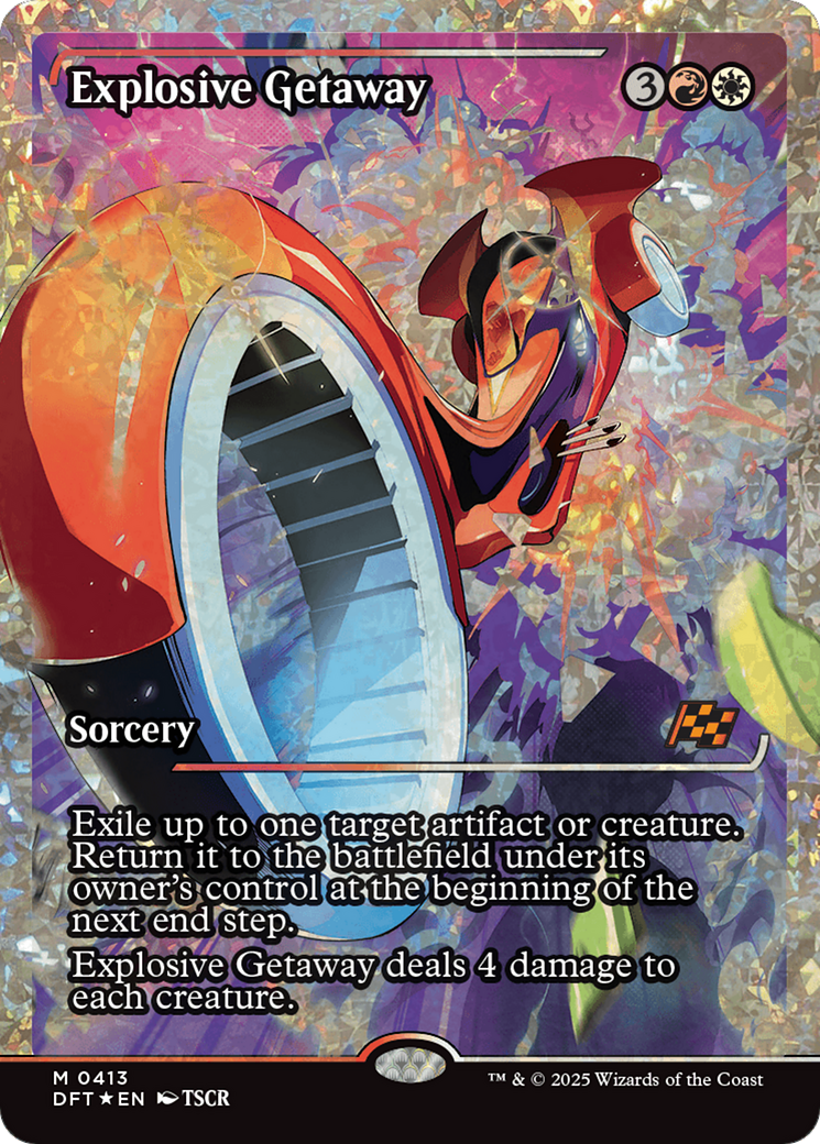 Explosive Getaway (Showcase) (Fracture Foil) [Aetherdrift] | Gate City Games LLC