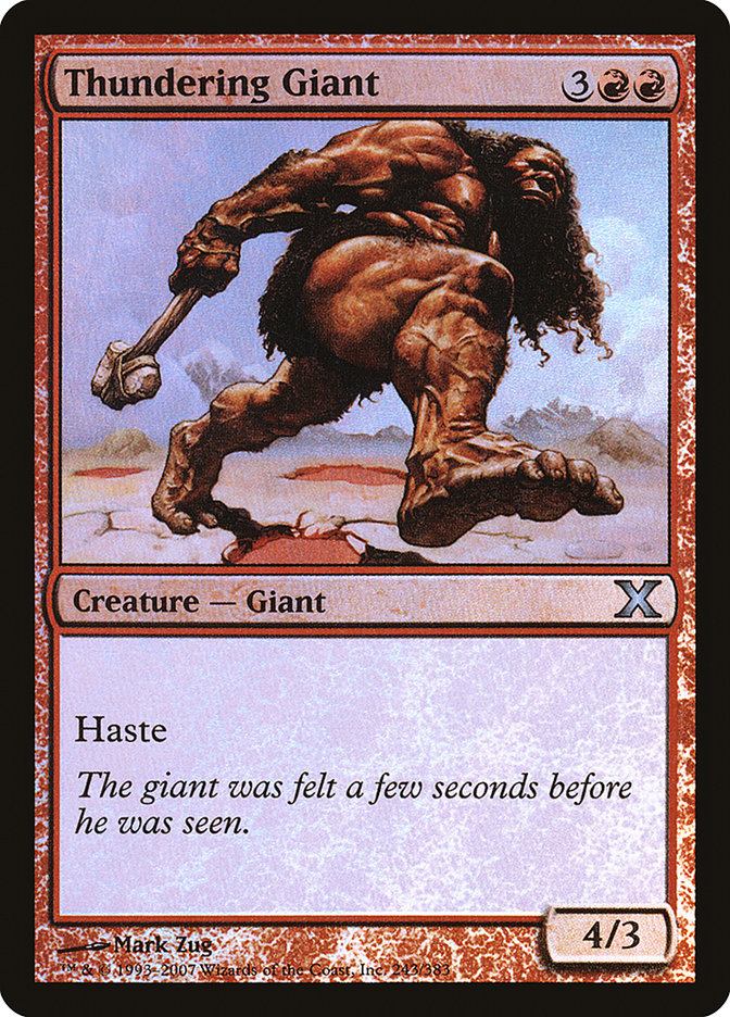 Thundering Giant (Premium Foil) [Tenth Edition] | Gate City Games LLC