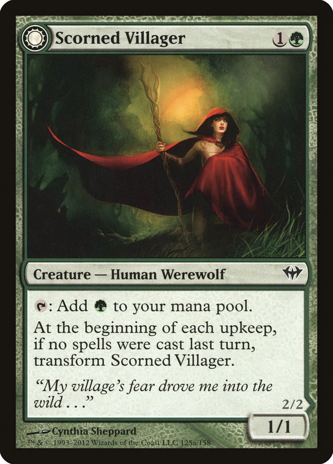 Scorned Villager // Moonscarred Werewolf [Dark Ascension] | Gate City Games LLC