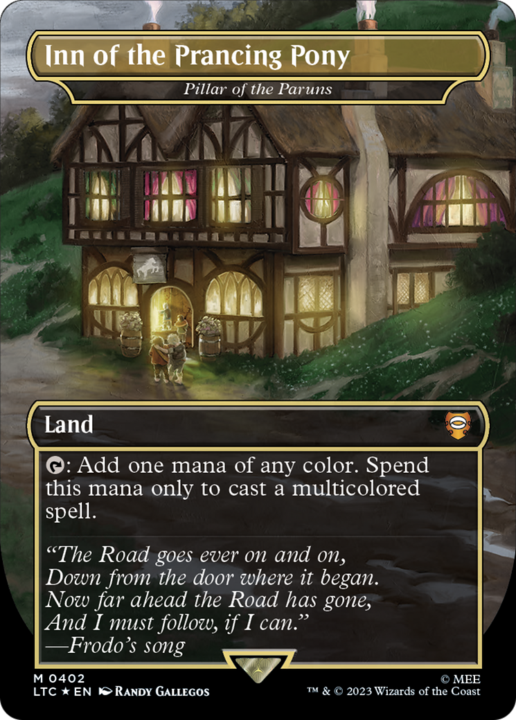Inn of the Prancing Pony - Pillar of the Paruns (Surge Foil Realms and Relics) [The Lord of the Rings: Tales of Middle-Earth Commander] | Gate City Games LLC