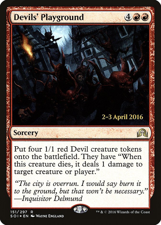 Devils' Playground [Shadows over Innistrad Prerelease Promos] | Gate City Games LLC