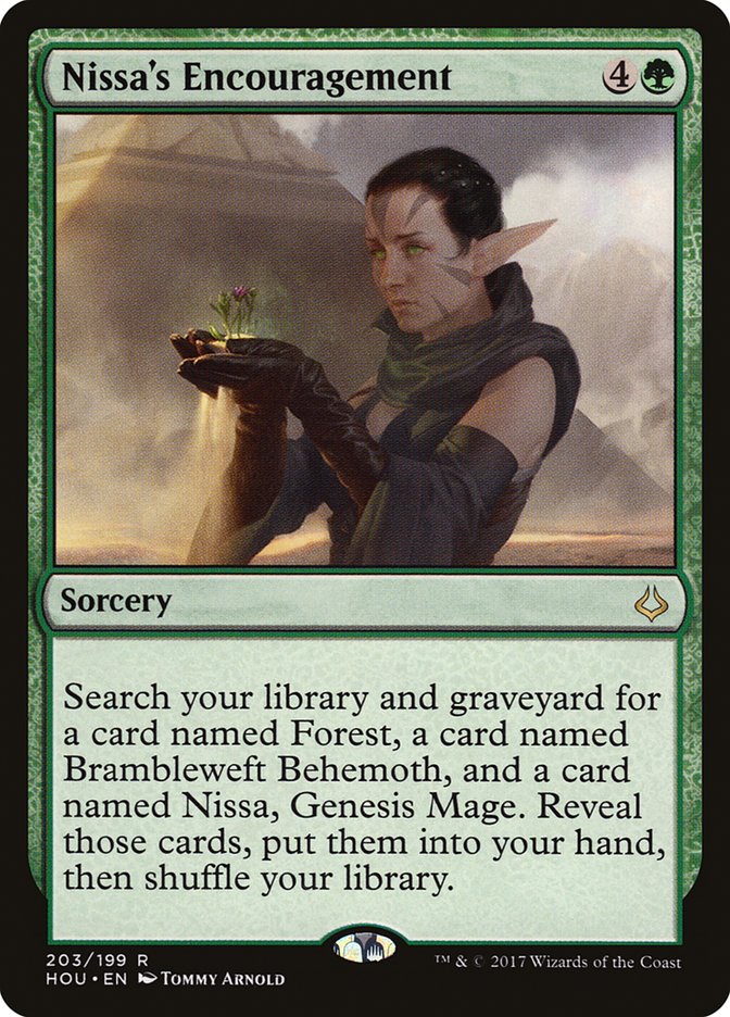 Nissa's Encouragement [Hour of Devastation] | Gate City Games LLC