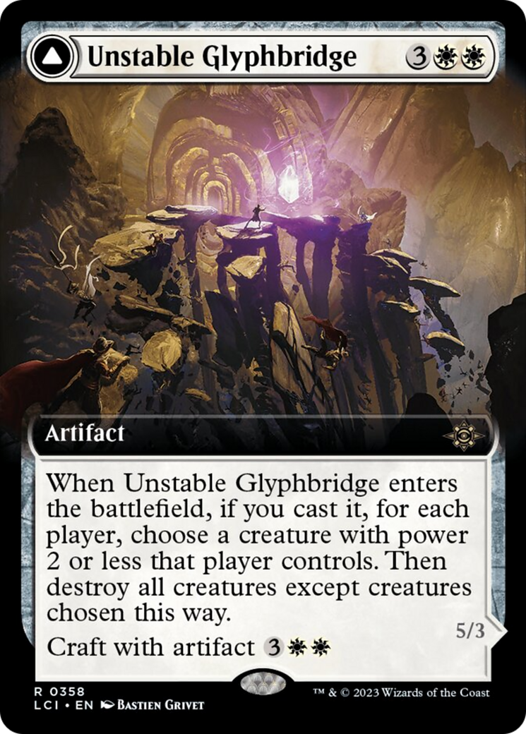 Unstable Glyphbridge // Sandswirl Wanderglyph (Extended Art) [The Lost Caverns of Ixalan] | Gate City Games LLC