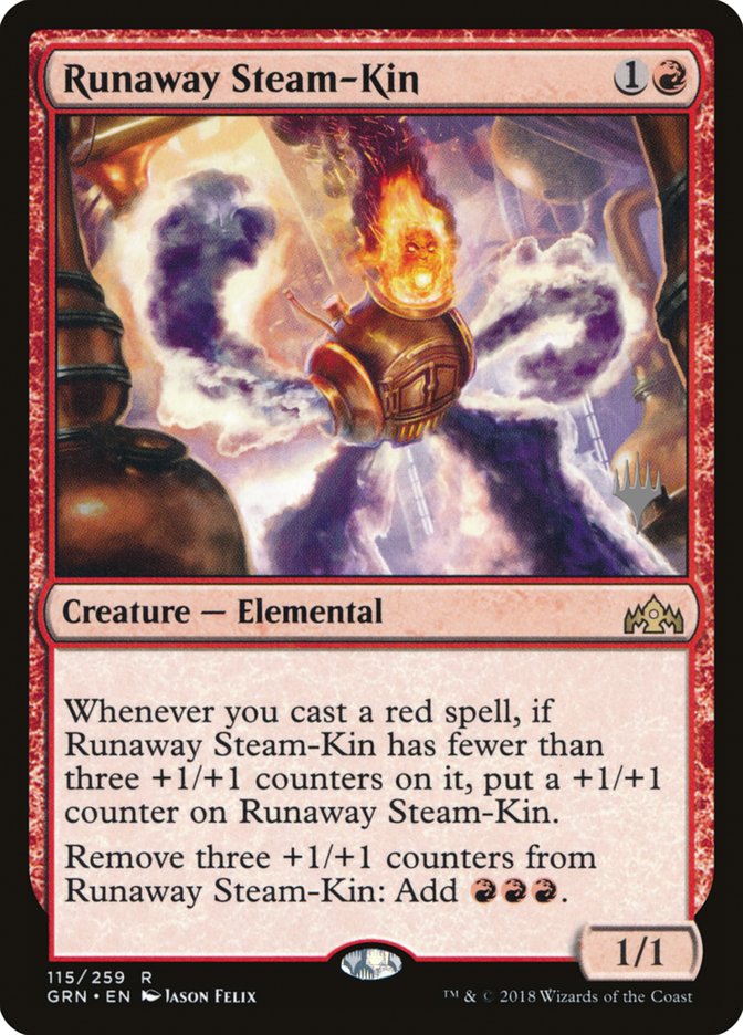 Runaway Steam-Kin (Promo Pack) [Guilds of Ravnica Promos] | Gate City Games LLC