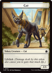 Cat (0027) // Phyrexian Goblin Double-Sided Token [Foundations Tokens] | Gate City Games LLC