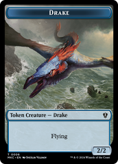 Drake // Cat Double-Sided Token [Murders at Karlov Manor Commander Tokens] | Gate City Games LLC