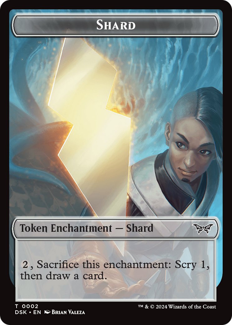 Glimmer // Shard Double-Sided Token [Duskmourn: House of Horror Tokens] | Gate City Games LLC