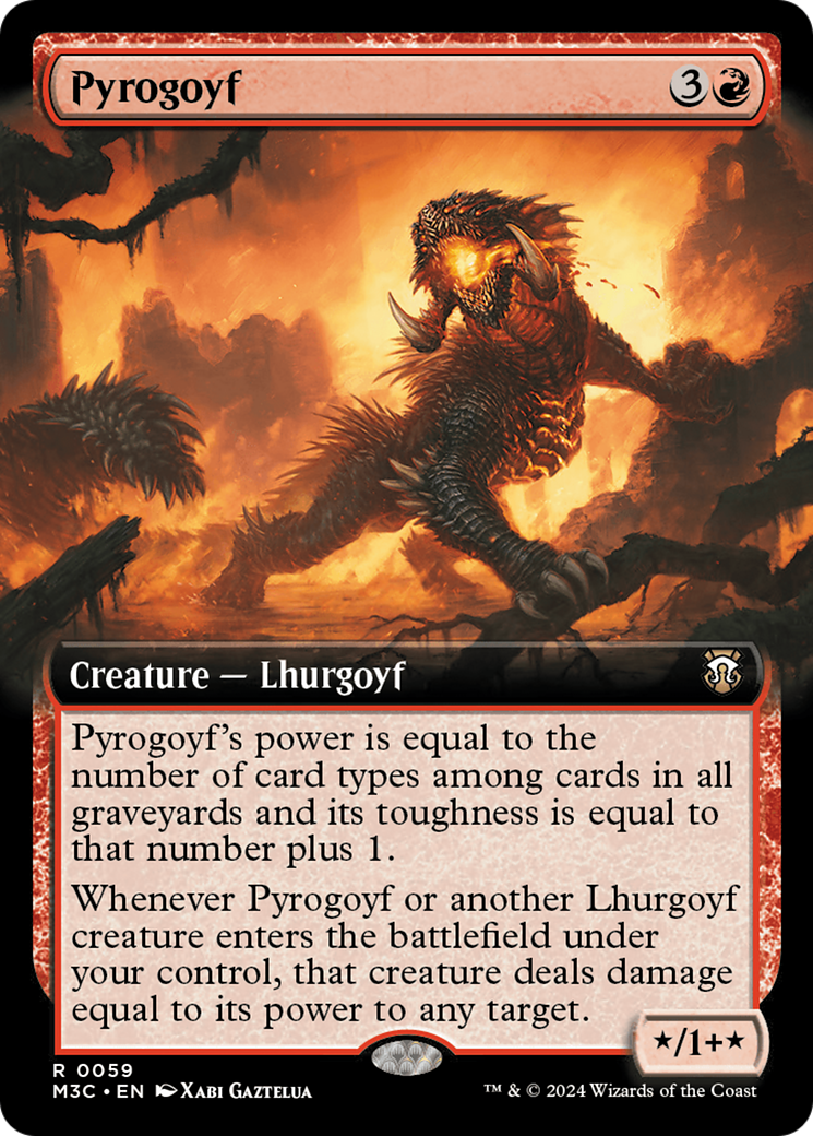 Pyrogoyf (Extended Art) [Modern Horizons 3 Commander] | Gate City Games LLC