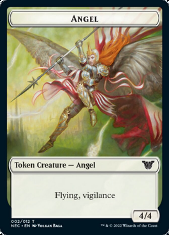 Angel // Elephant Double-Sided Token [Kamigawa: Neon Dynasty Commander Tokens] | Gate City Games LLC