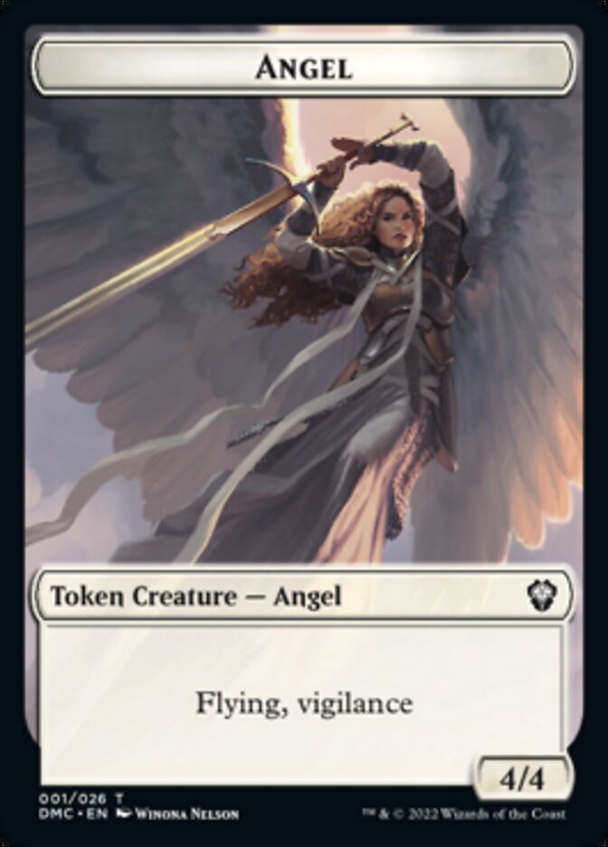 Kavu // Angel Double-Sided Token [Dominaria United Commander Tokens] | Gate City Games LLC